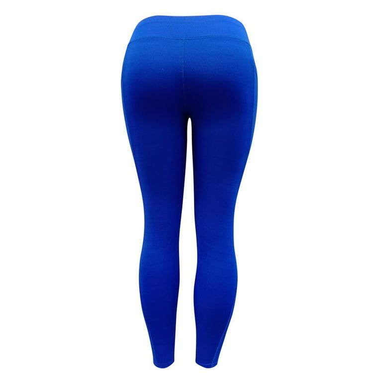 Abcnature Womens Yoga Pants, High Waisted Tummy Control Yoga Pants, Tummy  Control Running Legging with Pockets, Workout Leggings for Women Blue L 