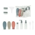 thumbnail image 1 of Conjuntos de botellas de viaje de 11 piezas de Bargains Únicos, a prueba de fugas, exprimibles y recargables, color gris, beige, rosa, gris azul, 1 of 5