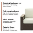 thumbnail image 6 of Homestyles Palm Springs Brown Outdoor Loveseat, Armchair Pair and Two Side Tables, 6 of 7