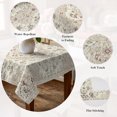thumbnail image 5 of Beige Boho Table Cloth Waterproof Tablecloths, Vintage Ethnic Floral Abstract Geometric Tablecloth Dining Table Cover for Kitchen Party Tabletop Outdoor, Rectangle Tablecloth 60x120 Inch, 5 of 9