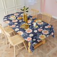 thumbnail image 3 of Pioneer Flower Floral Print Pattern Rectangle Tablecloth 60"x120", Waterproof Polyester Table Cloth, Wipeable Spillproof for Dining Camping Indoor Outdoor, 3 of 6