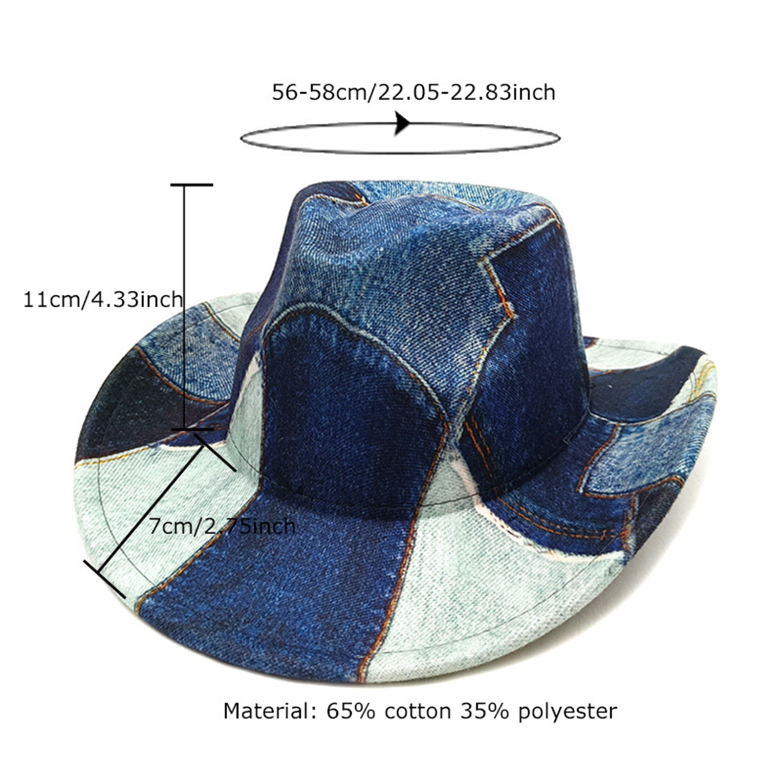 5215 Cowboy Hat For Men And Women, Wide Brim Felt With Chin Western Felt Cowboy Hat for Women Men | Wide Brim Belt  main image 4