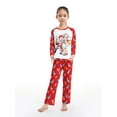 thumbnail image 5 of Elippeo Family Matching Christmas Pajamas, Romper/ Santa Claus Print Long Sleeve Tops and Reindeer Print Pants Loungewear Set, 5 of 10