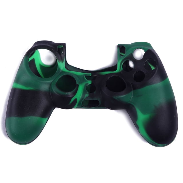 PS4 Controller Skin Grip Cover Case Set Protector de silicona suave Gel Goma Shell Antideslizante Thumb Stick Caps para Playstation 4 Controller Gaming Gamepad Adepaton 2033315-13