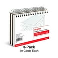 Staples 4" x 6" Line Ruled Spiral Bound Index Cards 50/Pack (51007
