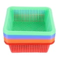 thumbnail image 2 of 10pcs Square Shape Storage Baskets Plastic Storage Baskets (Mixed Color), 2 of 8