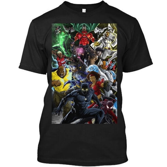 Black Superheroes Limited Run T-Shirt Made in the USA Size S to 5XL