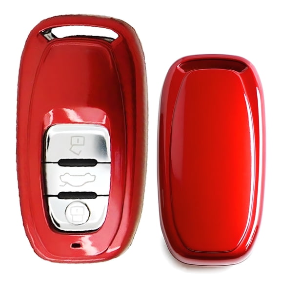 Exact Fit Gloss Metallic Red Smart Remote Key Fob Shell For Audi A3 A4 A5 A6 A7 A8 Q5 Q7, etc