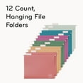 thumbnail image 5 of U Brands 6596U01-12 1/5-Cut Tabs Letter Size U-Eco Hanging File Folders - Assorted (12/Pack), 5 of 9