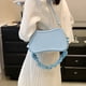 thumbnail image 3 of Bolsa De Hombro Bolso de mano para mujer, bolso de hombro simple de cuero PU, bolso de mensajero cuadrado sólido (azul) Likrtyny Para Estrenar, 3 of 5