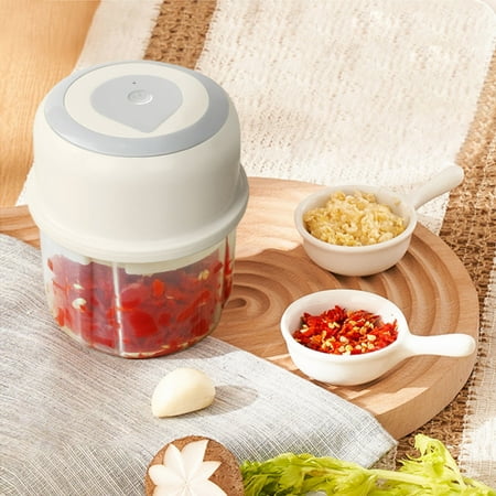 

HMPEAIIY Wireless Mini Garlic Press: Portable Garlic Mincer & Baby Food For Home Use Small Handheld Grater Automatic Garlic Chopper