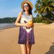thumbnail image 3 of Balery Butterfly Over Lavender Vestidos de verano para mujer con estampado: vestido holgado sin mangas, vestido playero informal y cómodo para días calurosos., 3 of 7