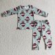 thumbnail image 1 of Venta al por mayor de pijamas de Feliz Navidad de Papá Noel para niños, conjunto de manga larga para niñas, pantalones de leopardo para niños, ropa de dormir para niños pequeños, ropa de dormir, 1 of 2