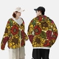 thumbnail image 3 of Rocae Sunflower Print Breathable Sun Protection Hoodie Quick-Dry Lightweight Long Sleeve Hoodie Unisex Running Sports Shirt Large, 3 of 9