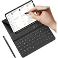 thumbnail image 3 of Frusde Compatible with Samsung Galaxy Z Fold 3 Keyboard Case with Detachable BT Keyboard S Pen Stand Cover-Black, 3 of 5