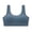 Blue, variant on Women Wireless Sports Yoga Bra Thin Ribbed Texture Gather Support Bralette Comfortable Breathable Beauty Back Tank Top Casual Stretch Bright Green One Size