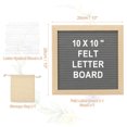 thumbnail image 2 of Uxcell Felt Letter Board, 10x10" Gray Wood Message Board, White Letter, 2 of 6