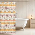 thumbnail image 3 of Erosebridal Swan Shower Curtain 72Wx84L for Girls, Pastel Stripes Waterproof Bathroom Shower Curtain, 3 of 5