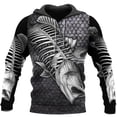 thumbnail image 3 of Nueva sudadera con capucha estampada en 3D con diseño de pesca de lucio en aguas profundas para hombres y mujeres, sudadera de moda de gran tamaño para entusiastas de la caza de peces, 3 of 5