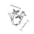 thumbnail image 5 of Rings for Men Women Ladies Fashion Butterfly Diamond Fashion Creative Open Women's Ring Jewelry Silver, 5 of 5