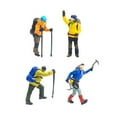 thumbnail image 4 of 4 Pieces Hand Painted 1/87 Scale Miniature Model Hiking Climbing Figures Scene, 4 of 8