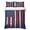 Navy, Red, White, variant on Quilts Queen Size Bedding Set, American Flag Lightweight Quilted Comforter, Independence Day USA Star Vintage Red Blue Soft Reversible Bedspread Coverlet with Pillow Covers for All Season, 90" x 96"