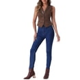thumbnail image 2 of CHALECO SIN MANGAS DE SUEDE FALSO V DE MUJER INSPIRAR CHIC CON BOTONES VINTAGE CASUAL COLOR MARRÓN TAMAÑO XS, 2 of 5