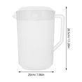 thumbnail image 2 of Medición de la tetera con recipiente de almacenamiento de bebidas a escala con jarra de plástico de plástico de jarra de agua fría resistente al calor de la tapa (5000 ml de blanco), 2 of 7