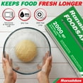 thumbnail image 3 of Ronaldos Food Safety Film| 18 inch x 2000ft Plastic Wrap - Commercial Grade, Great for Sealing and Storage, Used for Food Service Industry| Easy to Use Slide Cutter for Clean Cut Use (1 Box), 3 of 5