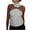 White, variant on AherBiu Going out Tops for Women Twisted Cutout Turtleneck Slim Fitted Cute Shirts Summer Tank Camisole
