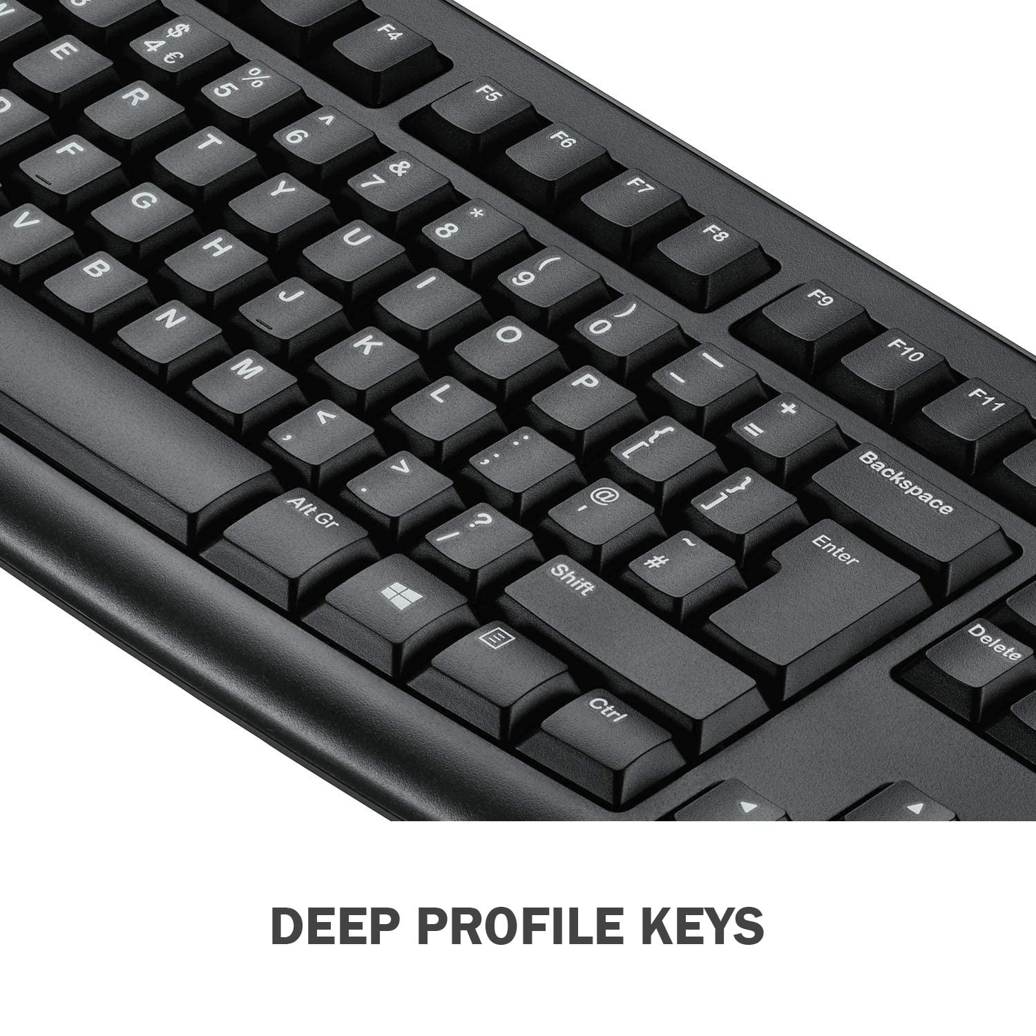 Logitech MK270 Wireless Keyboard & Mouse Combo Travel Home Office Modern Bundle for PC & Laptop, Pack of 5