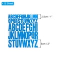 thumbnail image 2 of Uxcell Etiquetas de Letras 1 pulgada 2 pulgadas, 12 Hojas de Calcomanías de Letras Adhesivas de Vinilo, Azul Lago, 2 of 6