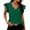 Green, variant on CYMMPU Women's Summer Solid Color Short Sleeve Flutter Sleeve Top, Loose Casual Lightweight Summer Blouse Tee Gray M