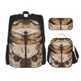 thumbnail image 1 of Balery Vintage Dragonfly Artwork Mochila escolar 3 en 1 para niños: mochila resistente con lonchera térmica y estuche para lápices. Mochila escolar para niños y niñas., 1 of 7