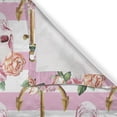 thumbnail image 6 of Ambesonne Nautical Valance & Curtain, Marine Skull Anchor, 55"x30", Pink Green White, 6 of 6