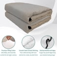 thumbnail image 4 of Queen Quilt Set 90''x96'', Beige Gray Ombre Lightweight Summer Bedspread Coverlet Set with 2 Pillow Shams, Modern Gradient Abstract Art Breathable All Season Quilt Bedding for Bedroom/Guest Room, 4 of 9