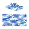 thumbnail image 2 of 3 Piece Bath Towels Set Bath Towel, Hand Towel and Face Towel for Bathroom, Gym, Hotel Watercolor Blue Flowers, 2 of 8