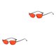 thumbnail image 4 of Qarigey Gafas de sol de ojo de gato Cosplay Viajes Playa Estilo moderno Gafas a prueba de sol Gafas de sol para Snap óptico de calle Montura negra/lente roja 2Conjunto, 4 of 6
