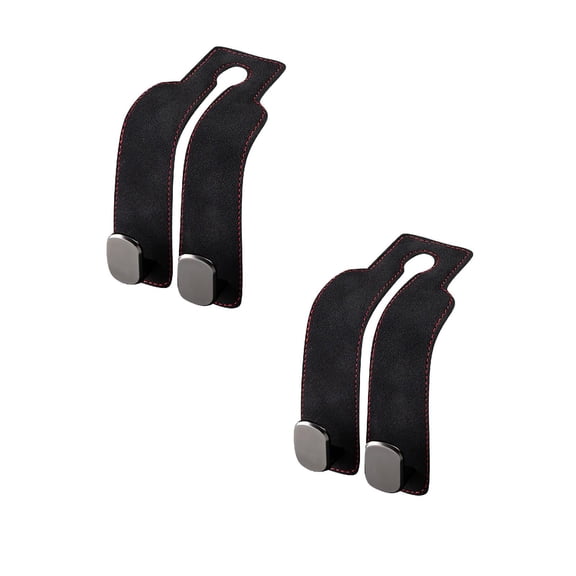 2 PCS Car Hooks for Headrest, Car Seat Back Storage Hook, Car Purse Hook, Double Hook Holder for Convenient Storage,Car Seat Back Storage Hook Accessories (Black)