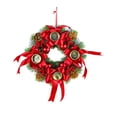thumbnail image 1 of AMERTEER Christmas Advent Wreath Decoration Candles Holder Christmas Centerpiece Table Decorations Pine Cone Ribbon Candlestick, 1 of 5