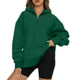 thumbnail image 2 of kytmyeq Women's Casual Fashion Solid Color Long Sleeve Pullover Hoodies Sweatshirts, 2 of 6