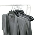 thumbnail image 6 of Hanger Central 100 Pack Recycled Black Heavy Duty Plastic Shirt Blouse Garment Hangers with Polished Metal Swivel Hooks, 17 inch, 6 of 6