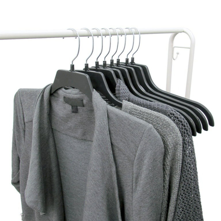 Home Basics 25-Pack Plastic Non-slip Grip Clothing Hanger (Black) in the  Hangers department at