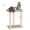 Greige-22"L x 15.7"W x 26.7"H, variant on 43.7in 3-tier Modern Cat Tree Tower Condo Scratch Posts For Indoor Cats Big Plate Two 19.7in Full Sisal White