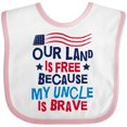 thumbnail image 3 of Inktastic Military Uncle Proud Nephew Freedom Boys or Girls Baby Bib, 3 of 4