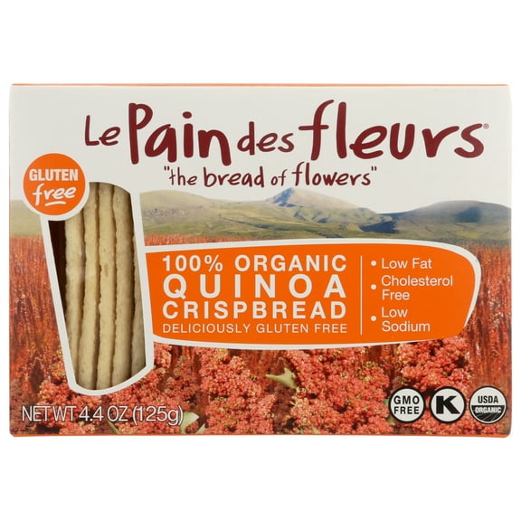 (Pack of 6) Le Pain Des Fleurs Organic Quinoa Crispbread, 4.41 oz