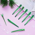 thumbnail image 4 of 24 Packs Duck Bill Clips, 3.35 Inches Rustproof Metal Alligator Curl Clips with Holes for Hair Styling, Hair Coloring, Green, 4 of 5