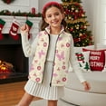 thumbnail image 3 of Xoenoiee Butterfly Cherry Bow Print Full Zip Vest for Toddler Girls Sleeveless Winter Jacket Stand Collar Thick Warm Coat Outerwear Plus Size, 11-12 Years, 3 of 7