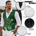 thumbnail image 6 of Yuyamidu Green Leaf Men's Suit Vest Size 4XL St. Patrick's Day Waistcoat Casual Slim Fit Suit Vest Business Formal Dress Waistcoat Soft Vests for Suit or Tuxedo, 6 of 7