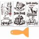 thumbnail image 1 of Juego de 3 calcomanías de animales de granja para muebles y manualidades (6 x 12 pulgadas). Adhesivos de transferencia con temática de granja., 1 of 9
